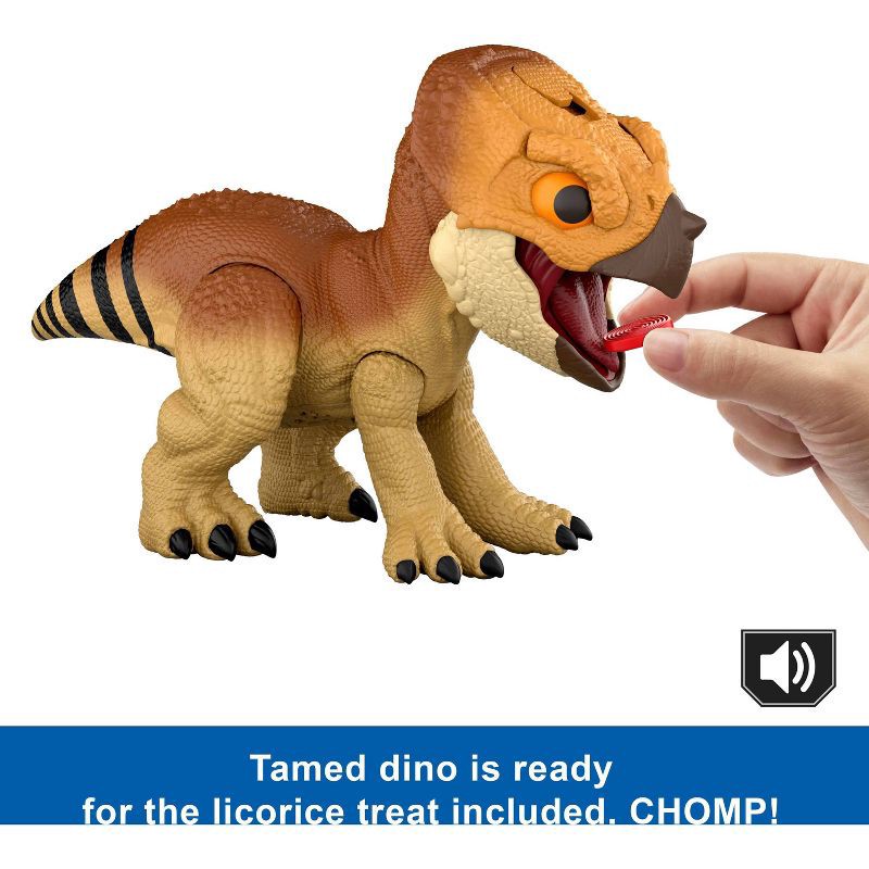 slide 5 of 6, Jurassic World Rebirth Primal Protector Aquilops Dolores Interactive Dinosaur Toy, Attack & Sounds, 1 ct