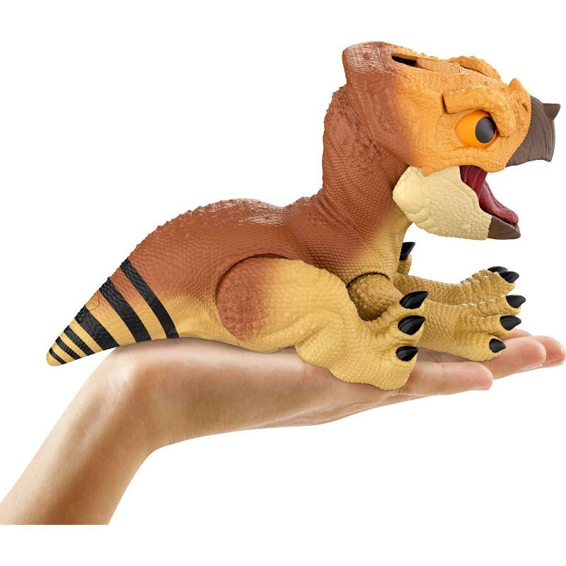 slide 6 of 6, Jurassic World Rebirth Primal Protector Aquilops Dolores Interactive Dinosaur Toy, Attack & Sounds, 1 ct