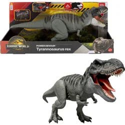 Jurassic World Rebirth Power Devour Tyrannosaurus Rex Dinosaur Figure, Constant Chomp Lights & Sound