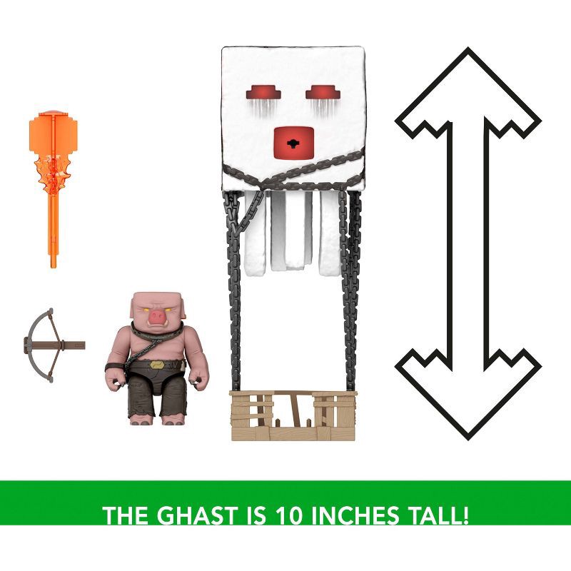 slide 3 of 6, Minecraft Blast Attack Ghast Action Figure Set with Sounds & More Inspired by the Movie, 1 ct
