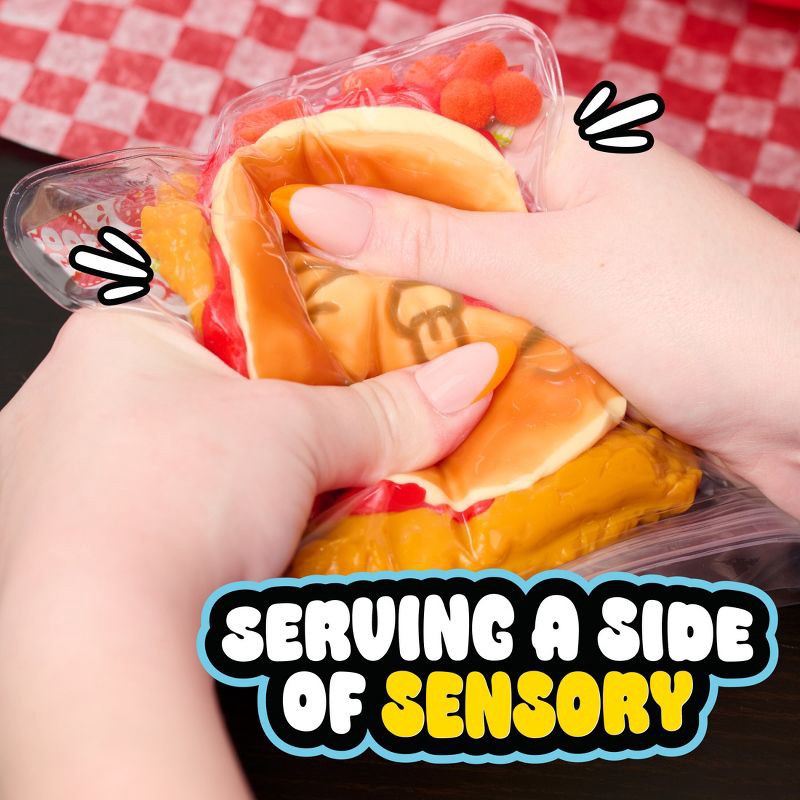 slide 2 of 7, Just Play Ooey Gooey Gooey Grill Assortment Squooshy and Stretchy Soft Sensory Toy for Kids and Adults, 1 ct