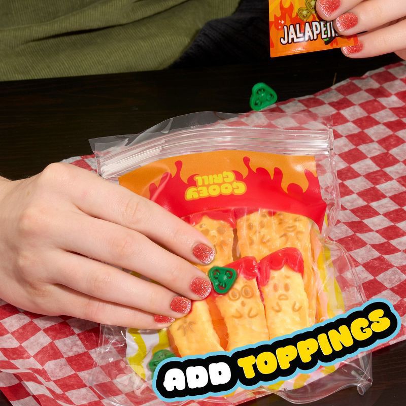 slide 3 of 7, Just Play Ooey Gooey Gooey Grill Assortment Squooshy and Stretchy Soft Sensory Toy for Kids and Adults, 1 ct