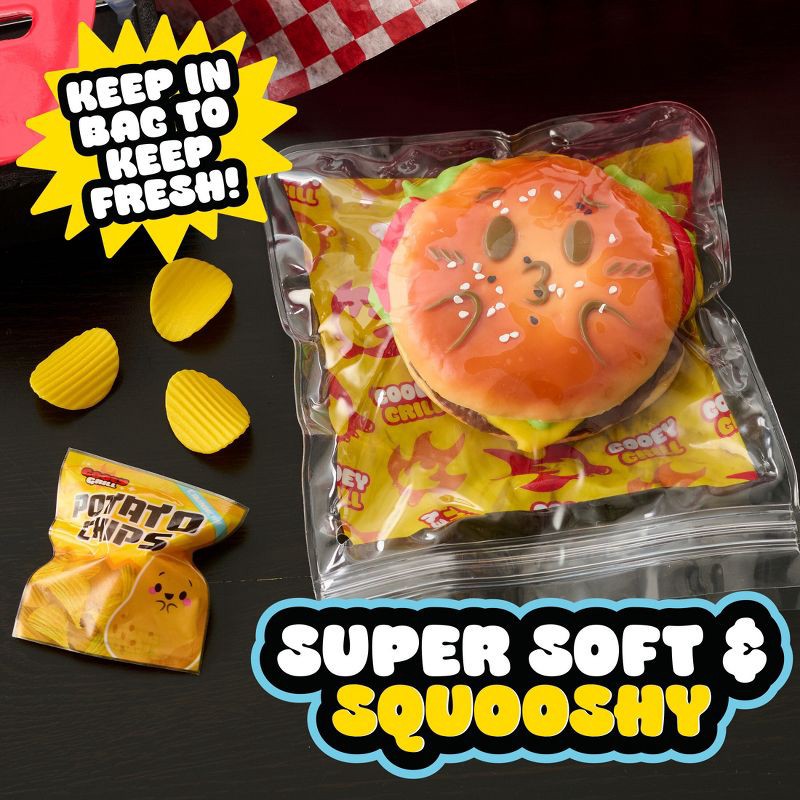 slide 7 of 7, Just Play Ooey Gooey Gooey Grill Assortment Squooshy and Stretchy Soft Sensory Toy for Kids and Adults, 1 ct