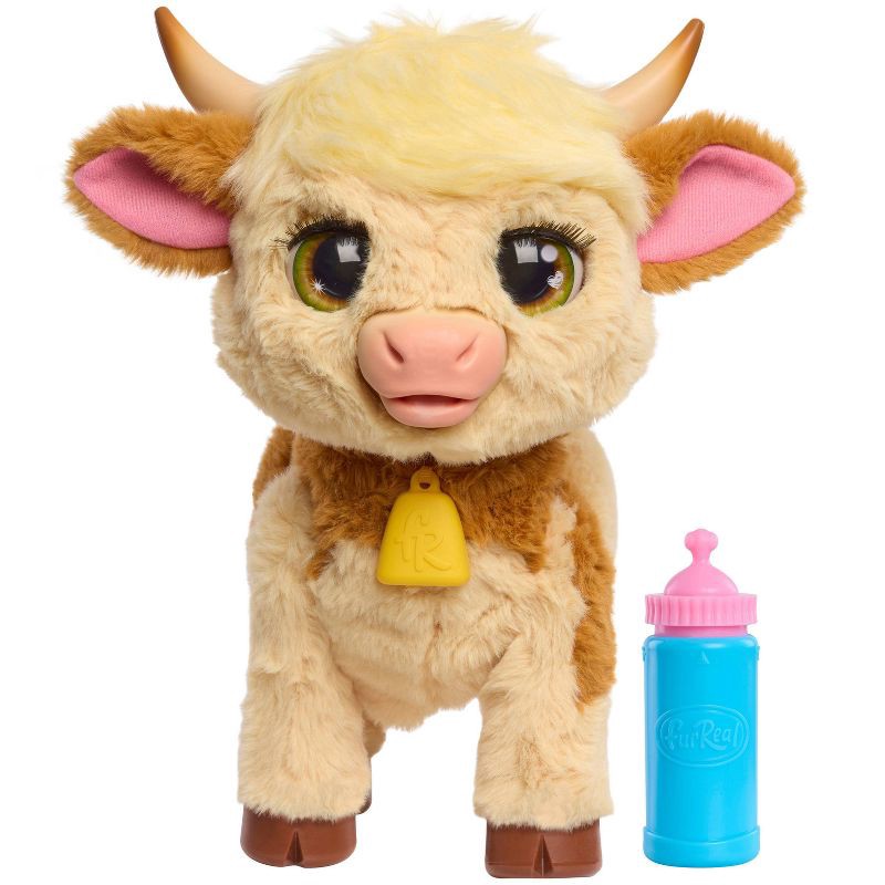 slide 1 of 5, FurReal Friends Maggie the Feed & Follow Cow Stuffed Animal, 1 ct