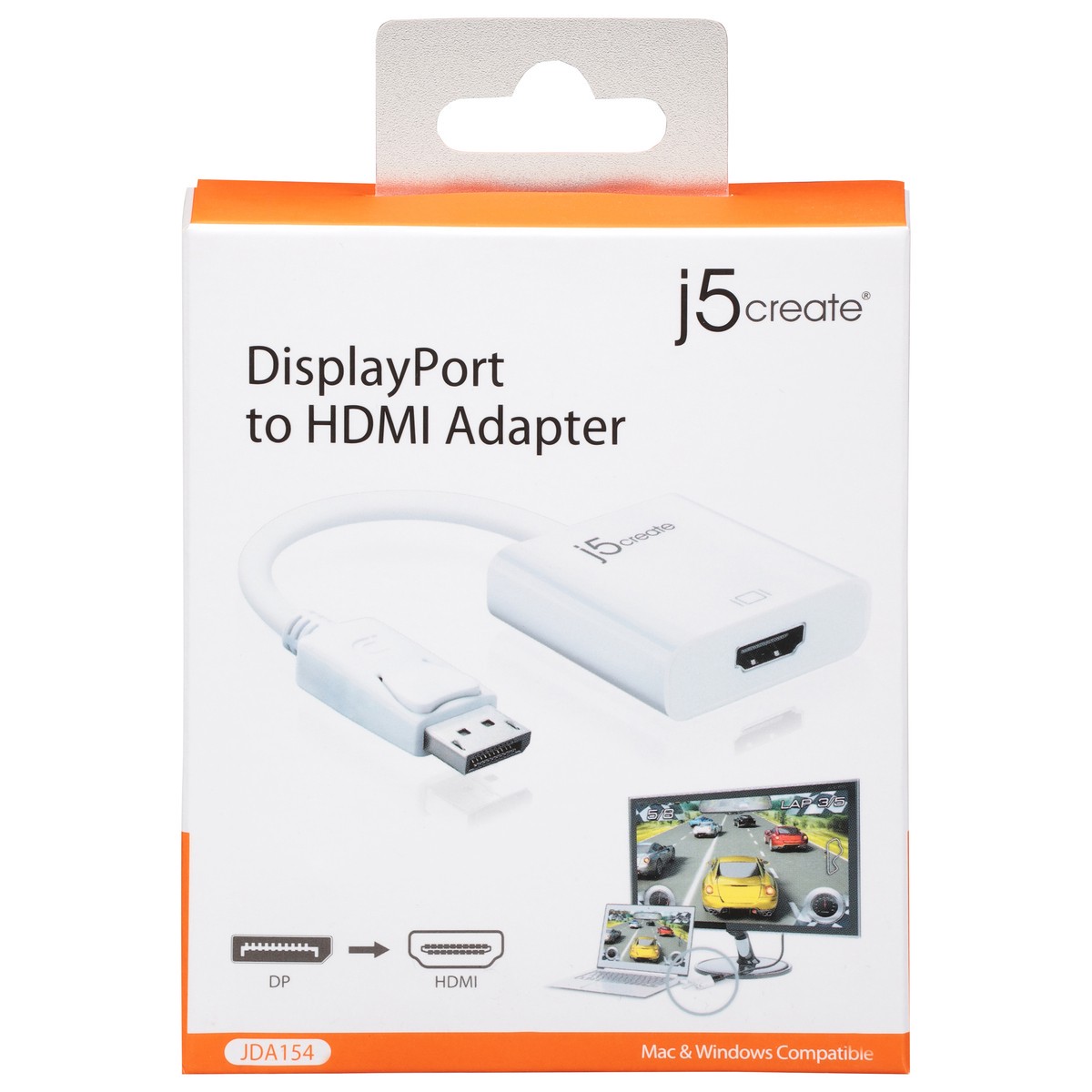 slide 1 of 9, j5create Display Port HDMI Adapter 1 ea, 1 ct