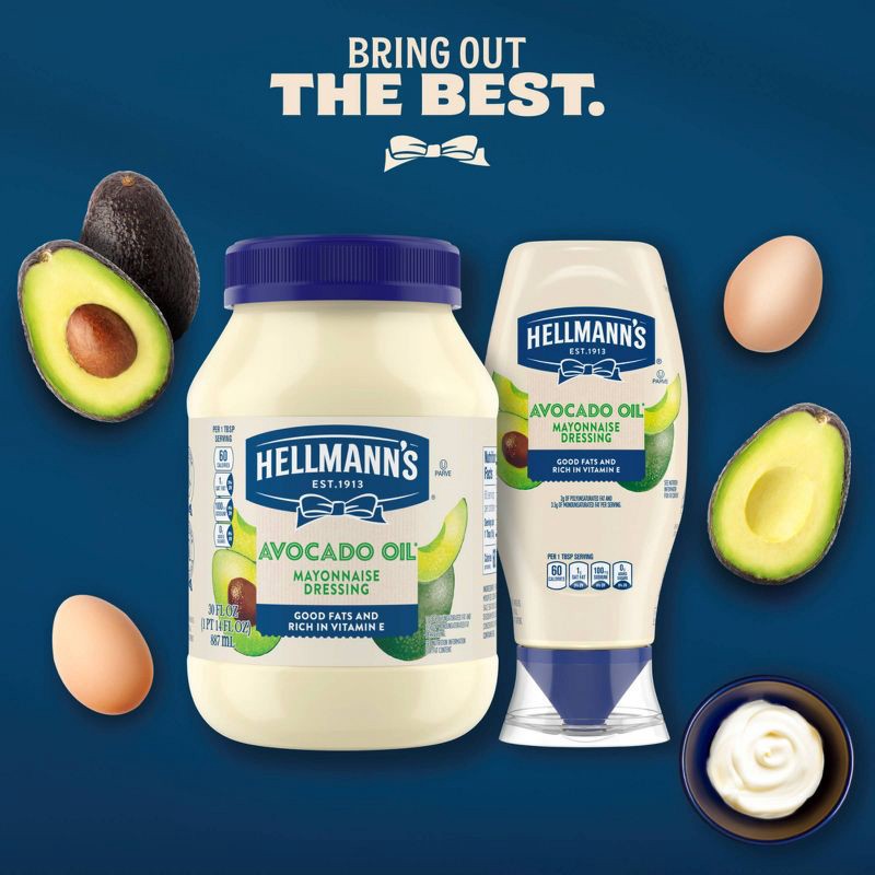 slide 5 of 7, Hellmann's Avocado Oil Mayonnaise - 30oz, 30 oz