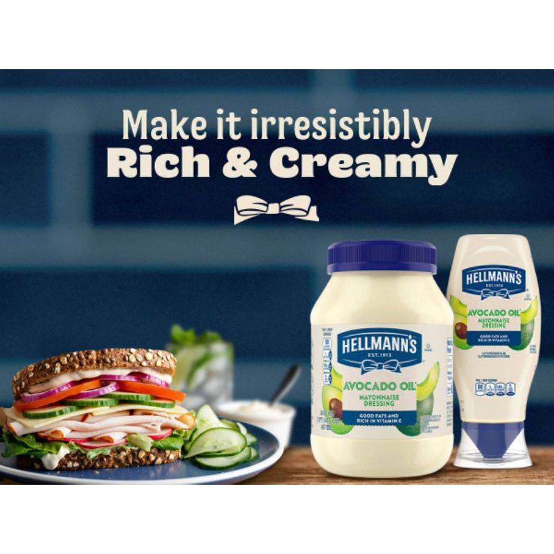 slide 7 of 7, Hellmann's Avocado Oil Mayonnaise - 30oz, 30 oz