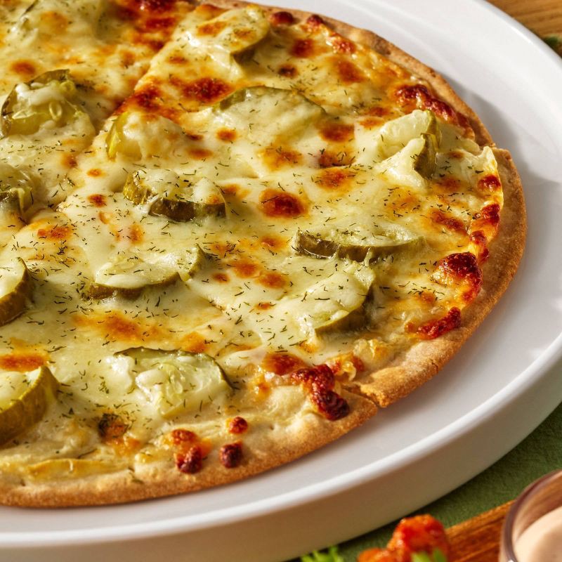 slide 2 of 7, California Pizza Kitchen Dill Pickle Thin Crust Frozen Pizza - 14.7oz, 14.7 oz