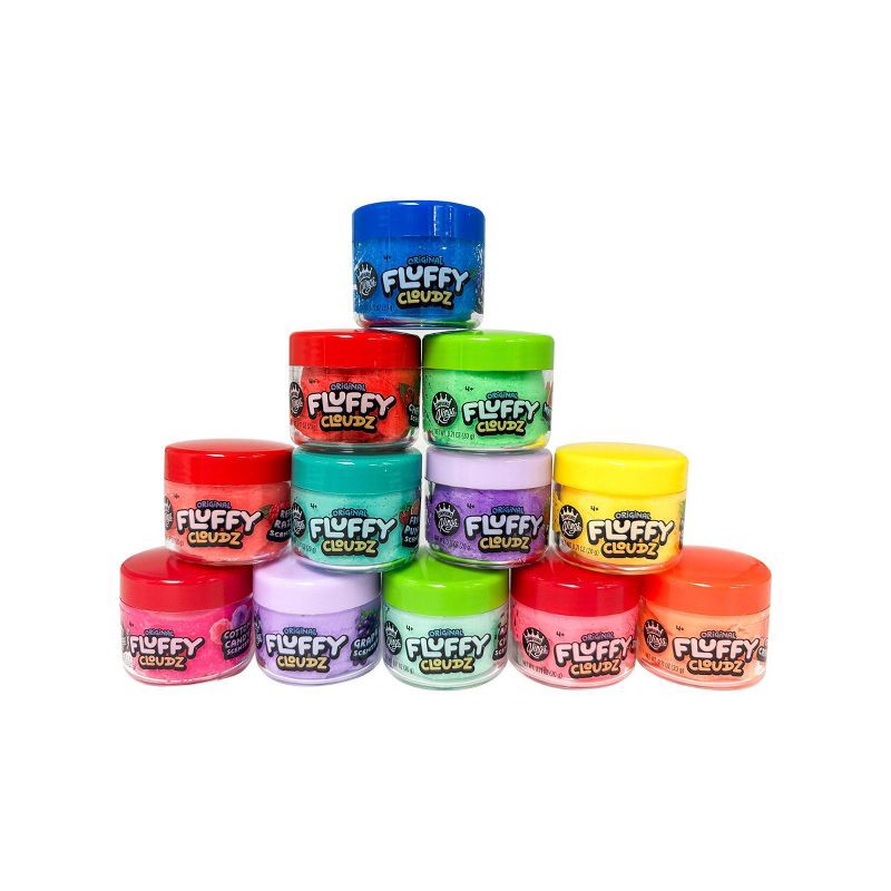 slide 2 of 6, Compound Kings Fluffy Cloudz Box Set - 12pk: Creative Thinking Slimes, 1.6 Net Weight, 12 Pieces, 12 ct