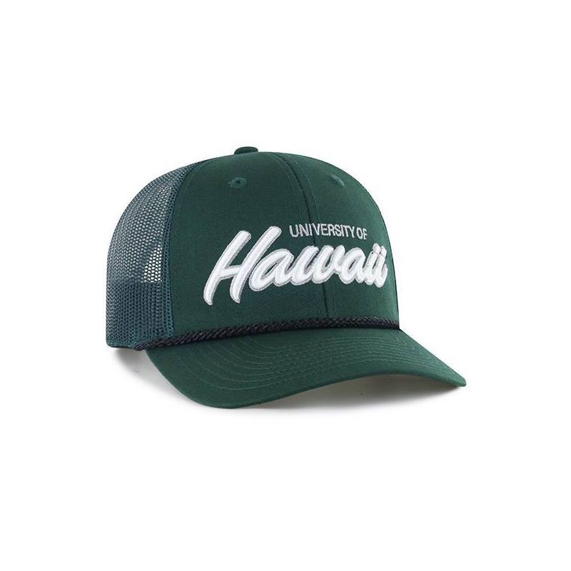 slide 2 of 3, NCAA Hawaii Rainbow Warriors Trucker Hat: Cotton Adjustable Snapback with Team Logo, 1 ct