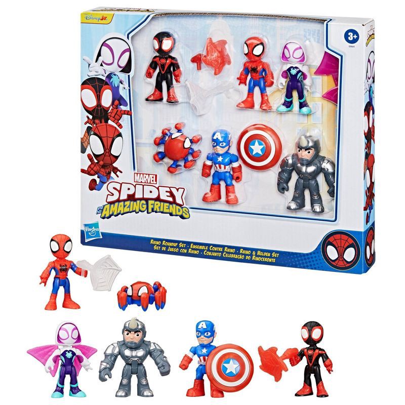 slide 1 of 6, Marvel Spidey and His Amazing Friends Rhino Roundup Set, Christmas Gifts for Kids, 1 ct