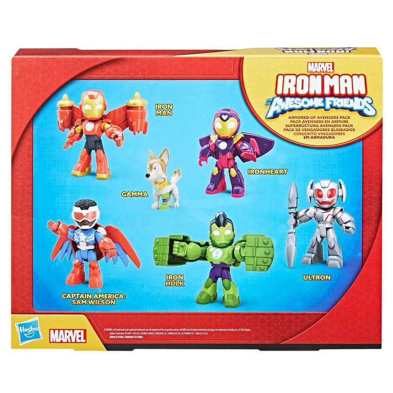 slide 4 of 5, Disney Marvel Iron Man and his Awesome Friends Armored-Up Avengers Pack, Christmas Gifts for Kids, 1 ct