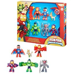 Disney Marvel Iron Man and his Awesome Friends Armored-Up Avengers Pack, Christmas Gifts for Kids