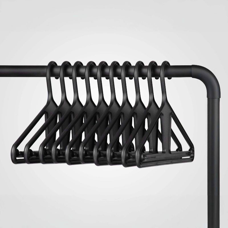 slide 1 of 9, Kangaroo Hangers 10pk Original Clothes Hangers Charcoal, 10 ct