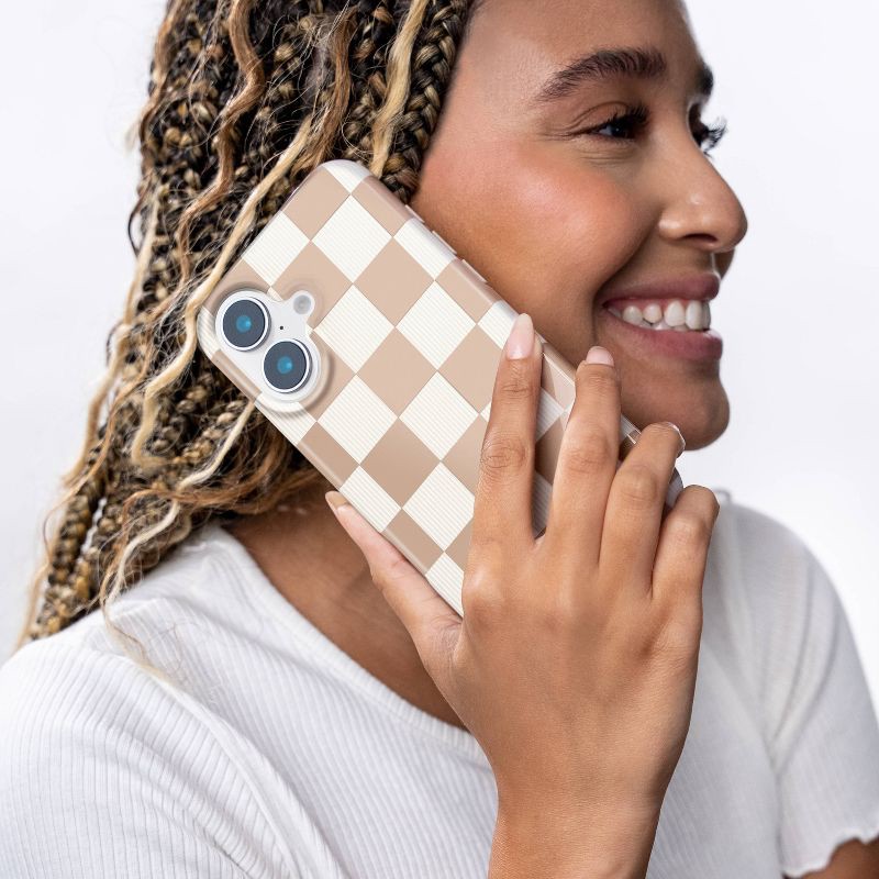 slide 6 of 6, VELVET CAVIAR iPhone 16 MagSafe Case - Nude Vibe Checker: Bump-Resistant Plastic, 1 ct