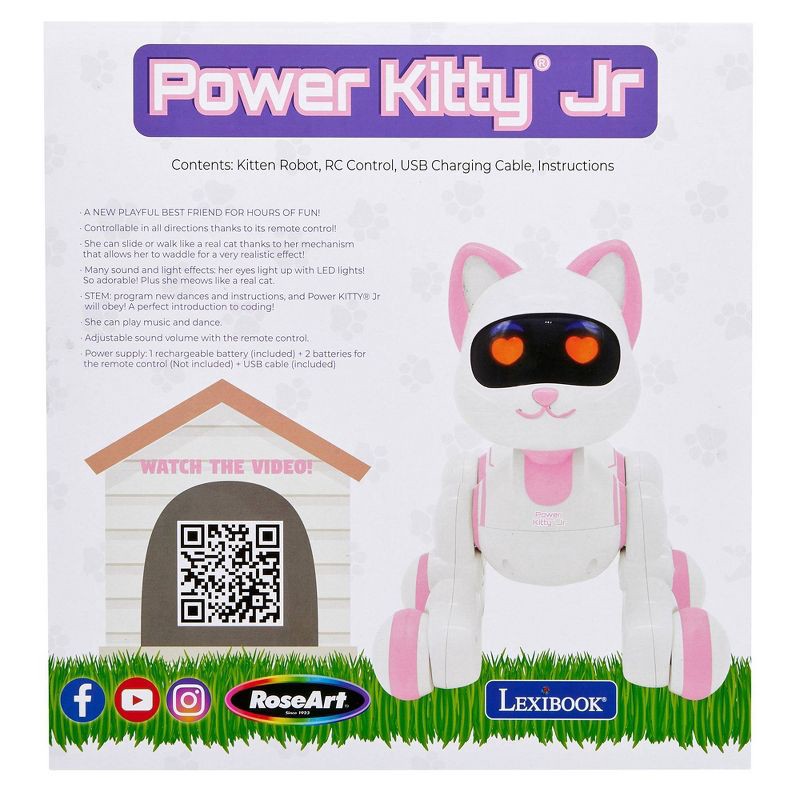 slide 2 of 11, Robo-Tech RoseArt Power Kitty Jr Interactive Robot Cat Toy with RC Controller – Lights, Music & STEM Learning – Ages 4+, 1 ct
