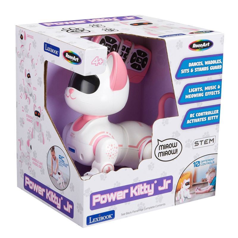 slide 10 of 11, Robo-Tech RoseArt Power Kitty Jr Interactive Robot Cat Toy with RC Controller – Lights, Music & STEM Learning – Ages 4+, 1 ct