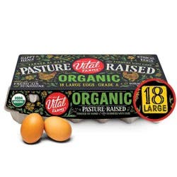 Vital Farms Pasture Raised Organic Large Eggs - 18ct