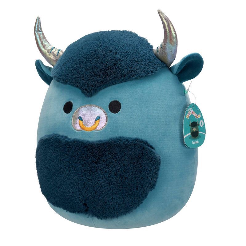 slide 11 of 12, Squishmallows 14" Bison Stuffed Animal: Character Theme, Creative Thinking Focus, Polyester Material, 1 ct