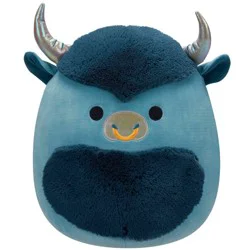 Squishmallows 14" Bison Stuffed Animal: Character Theme, Creative Thinking Focus, Polyester Material