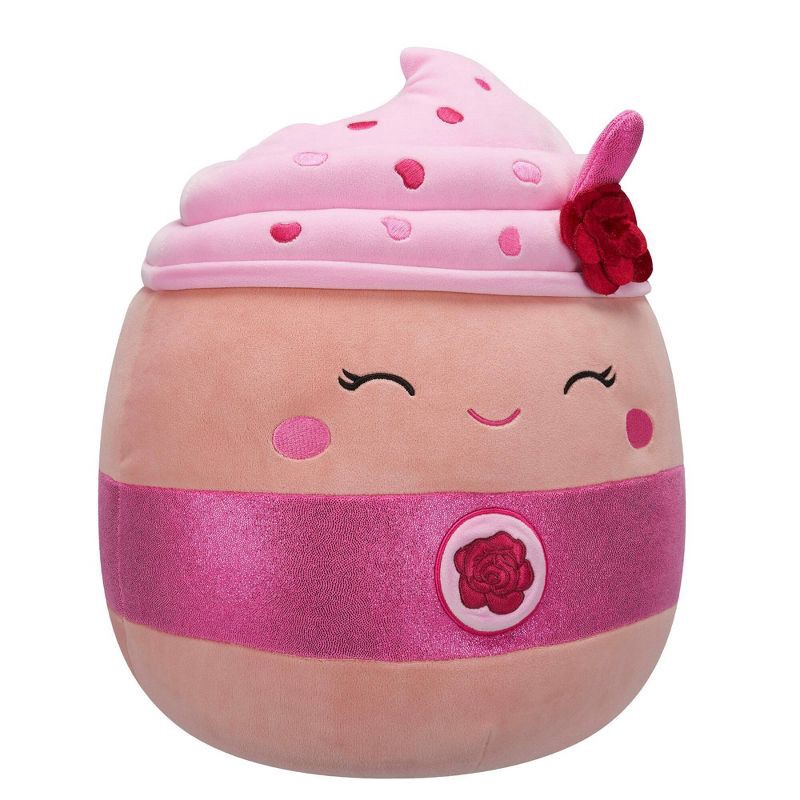 slide 5 of 12, Squishmallows 14" Rosewater Latte Stuffed Animal: Food-Inspired Polyester Plush Toy, 1 ct