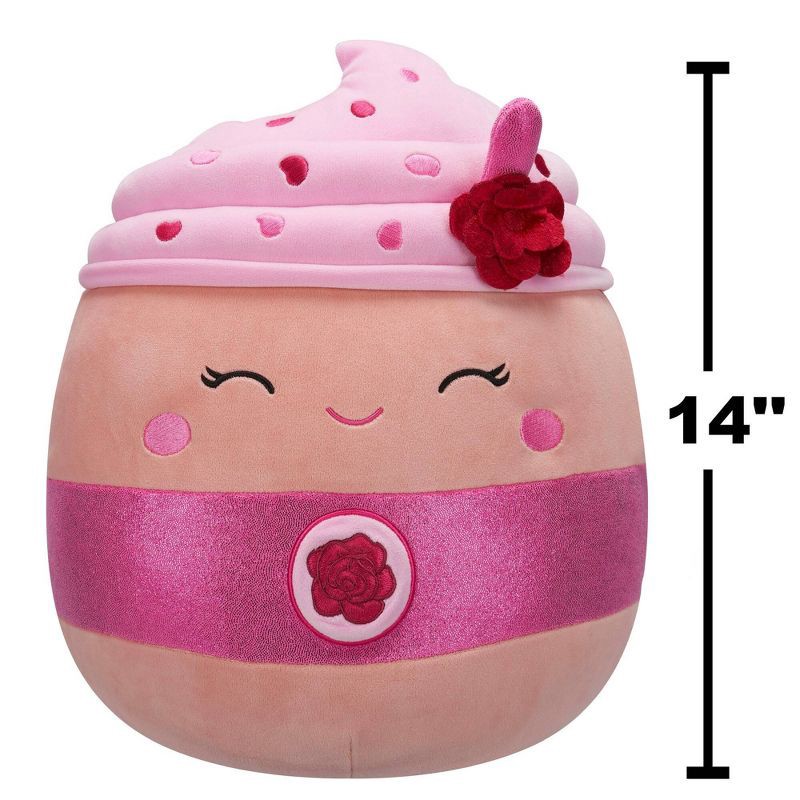 slide 8 of 12, Squishmallows 14" Rosewater Latte Stuffed Animal: Food-Inspired Polyester Plush Toy, 1 ct