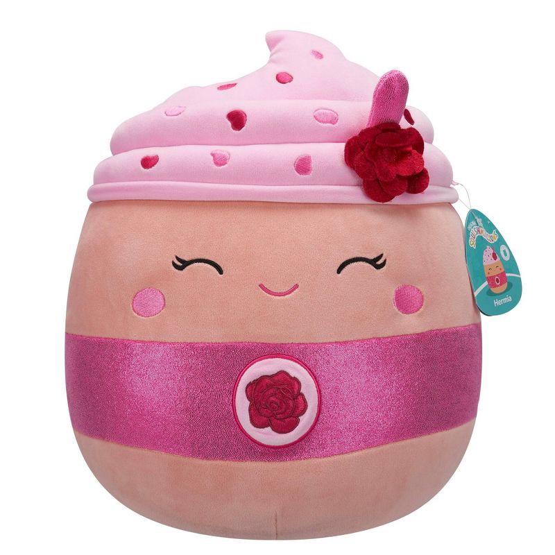 slide 9 of 12, Squishmallows 14" Rosewater Latte Stuffed Animal: Food-Inspired Polyester Plush Toy, 1 ct