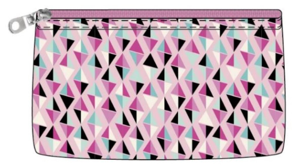 slide 1 of 1, Allegro Purse Kit Triangle Diamonds Cosmetic Bag, 1 ct