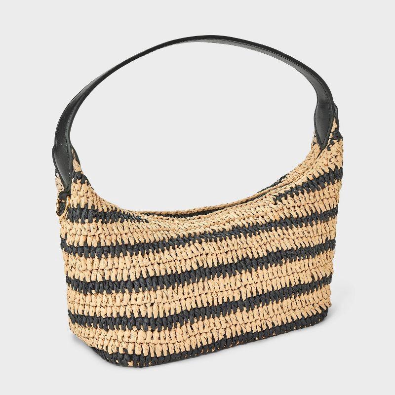 slide 3 of 5, Soft Shoulder Crochet Bag - A New Day™ Black, 1 ct