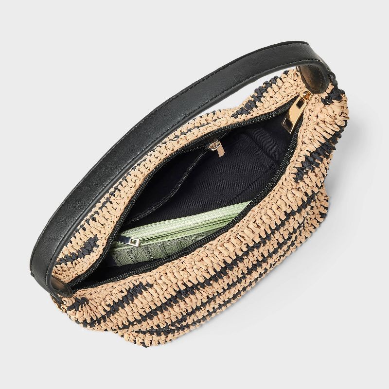 slide 4 of 5, Soft Shoulder Crochet Bag - A New Day™ Black, 1 ct