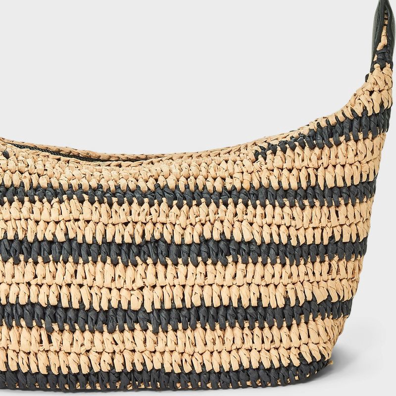 slide 5 of 5, Soft Shoulder Crochet Bag - A New Day™ Black, 1 ct