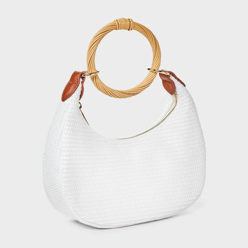 slide 2 of 4, Straw Bracelet Bag - A New Day™ White, 1 ct