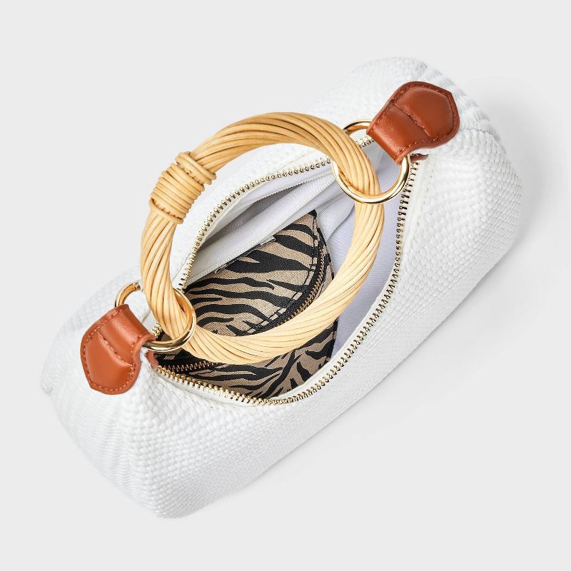 slide 3 of 4, Straw Bracelet Bag - A New Day™ White, 1 ct