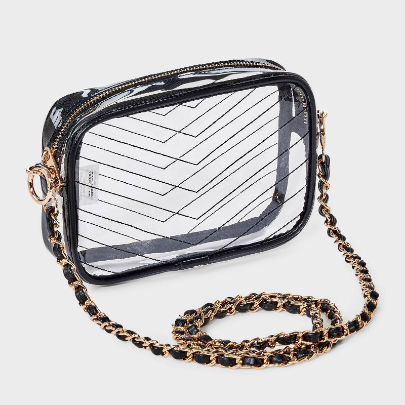 slide 3 of 5, Quilted Camera Crossbody Bag - A New Day™ Clear, 1 ct