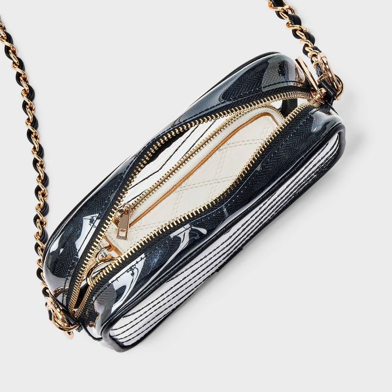 slide 4 of 5, Quilted Camera Crossbody Bag - A New Day™ Clear, 1 ct