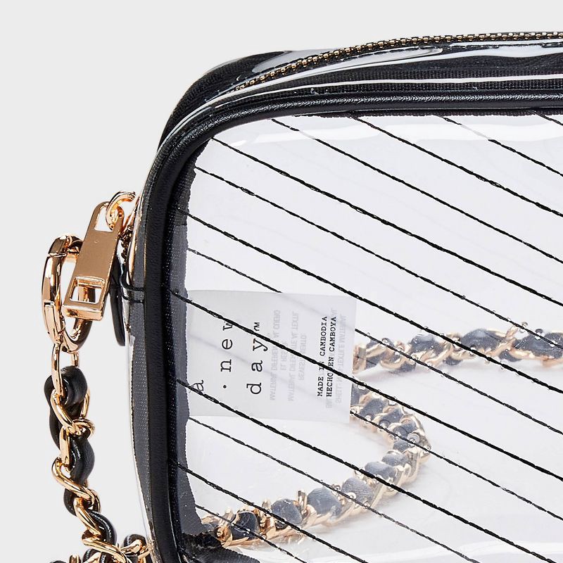 slide 5 of 5, Quilted Camera Crossbody Bag - A New Day™ Clear, 1 ct