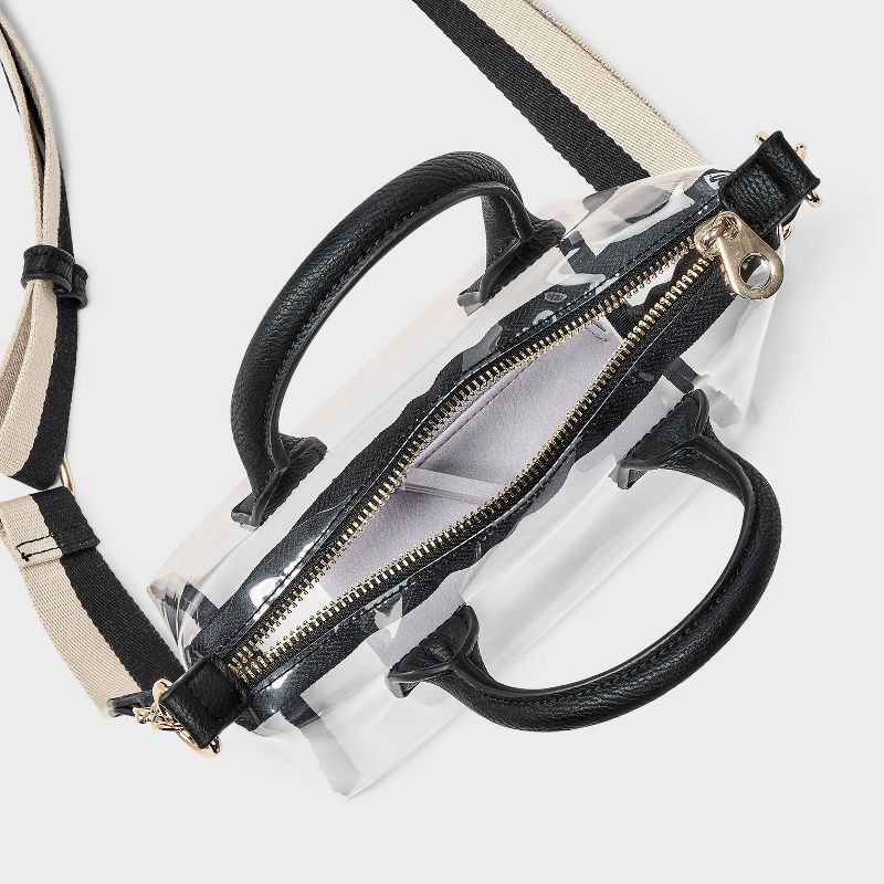 slide 4 of 5, Foundational Mini Tote Handbag - Universal Thread™ Black/Clear, 1 ct