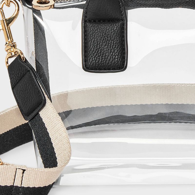 slide 5 of 5, Foundational Mini Tote Handbag - Universal Thread™ Black/Clear, 1 ct