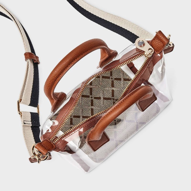 slide 4 of 5, Foundational Mini Tote Handbag - Universal Thread™ Brown/Clear, 1 ct