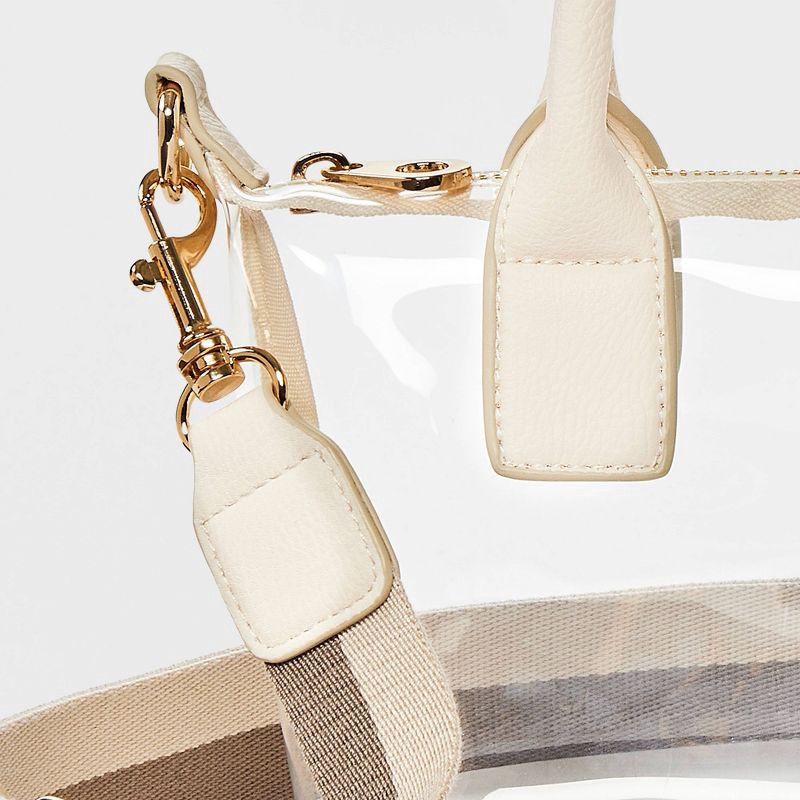 slide 5 of 5, Foundational Mini Tote Handbag - Universal Thread™ Cream/Clear, 1 ct