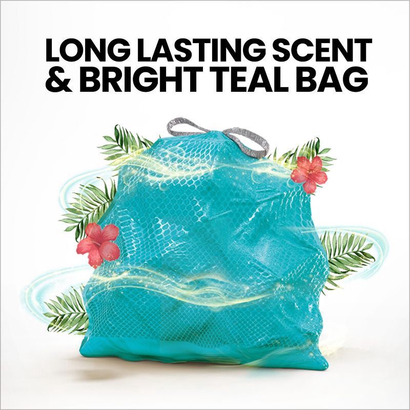 slide 3 of 17, Glad ForceFlex MaxStrength Bahama Bliss Drawstring Trash Bags - Febreze Freshness - 13gal - 45ct, 45 ct; 13 gal