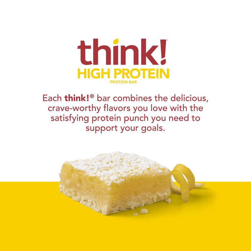 slide 4 of 9, think! Lemon Delight High Protein Bars - 20g Protein - 25.39oz/12ct, 20 gram, 25.39 oz, 12 ct