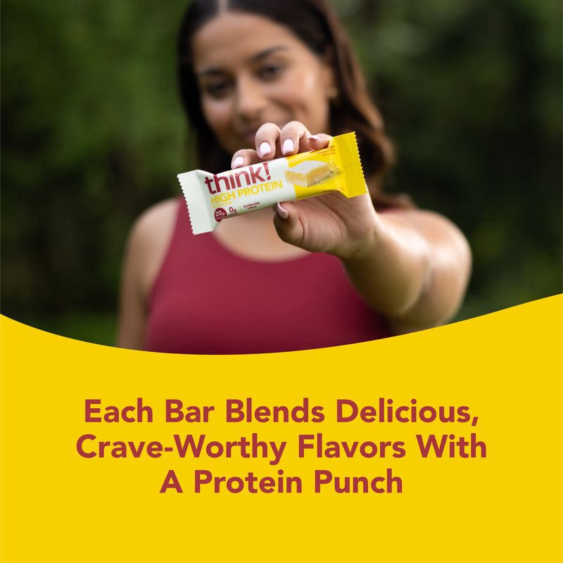 slide 6 of 9, think! Lemon Delight High Protein Bars - 20g Protein - 25.39oz/12ct, 20 gram, 25.39 oz, 12 ct