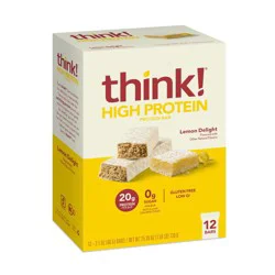 think! Lemon Delight High Protein Bars - 20g Protein - 25.39oz/12ct