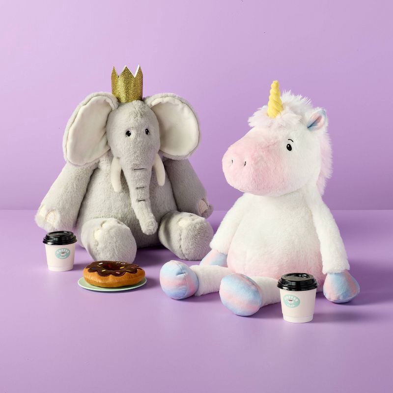 slide 2 of 4, 12" Gray Elephant Stuffed Animal - Gigglescape™, 1 ct