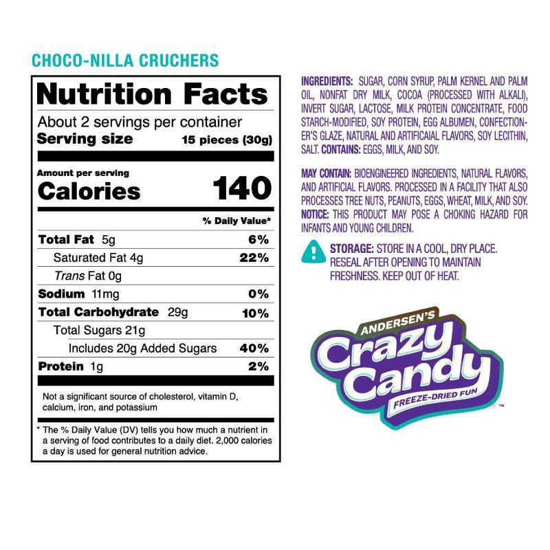 slide 4 of 5, Crazy Candy Freeze Dried Candy - Choco-Nilla Crunch - 2oz, 2 oz