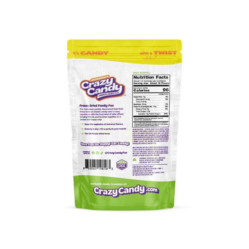 slide 5 of 5, Crazy Candy Freeze Dried Candy - Sour Buddies - 1.5oz, 1.5 oz