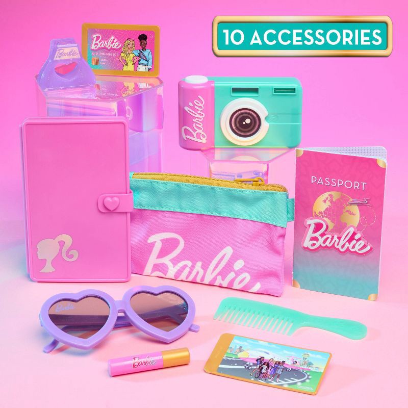 slide 5 of 7, Barbie Travel Rolling Luggage Set - 10pc, 10 ct