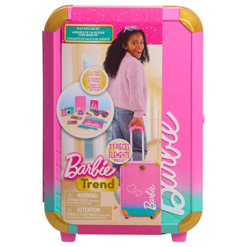 slide 7 of 7, Barbie Travel Rolling Luggage Set - 10pc, 10 ct