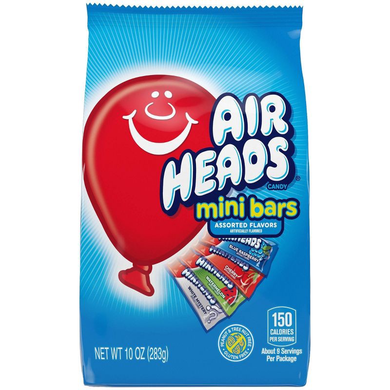 slide 1 of 8, Airheads Mini Bars Gusset Bags Chewy Candy - 10oz, 10 oz